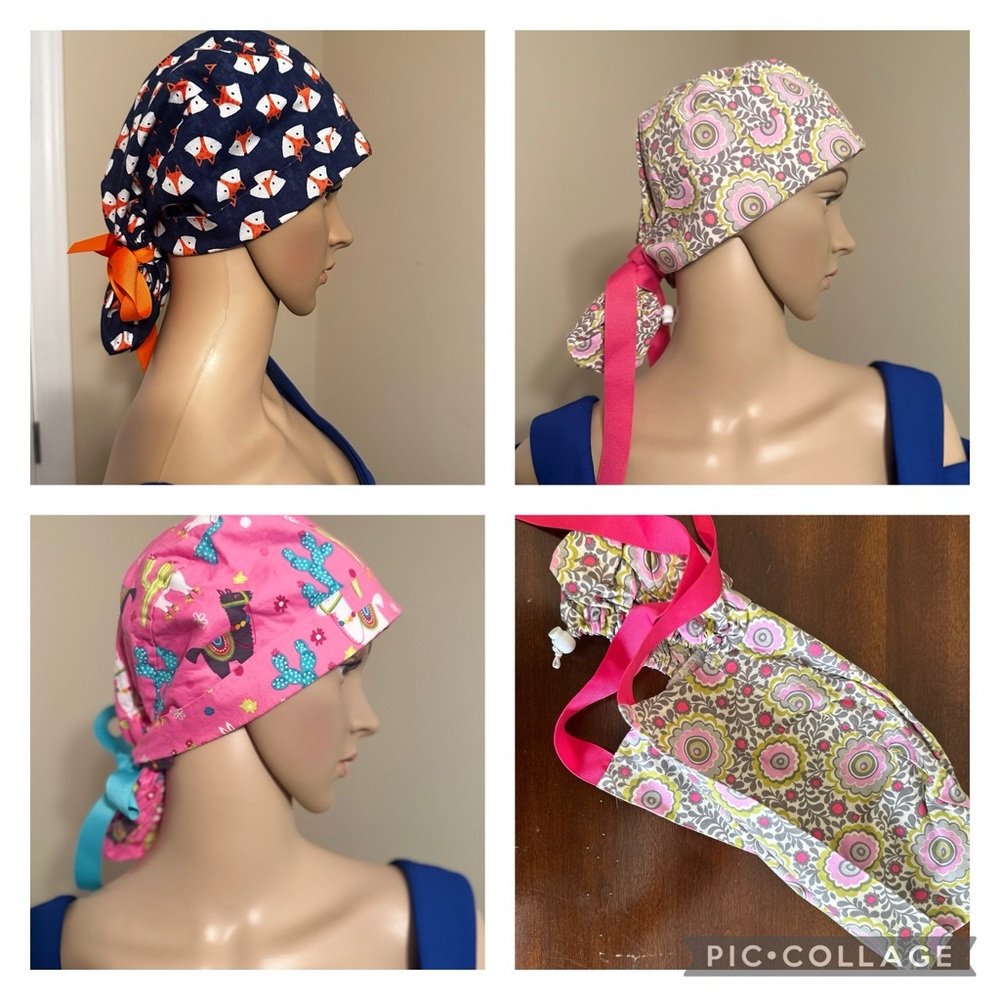 Scrub caps, USED! Mixed varieties, All for 1 price.